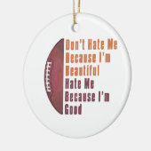 Im Beauful Im Good Football Keramisch Ornament (Links)