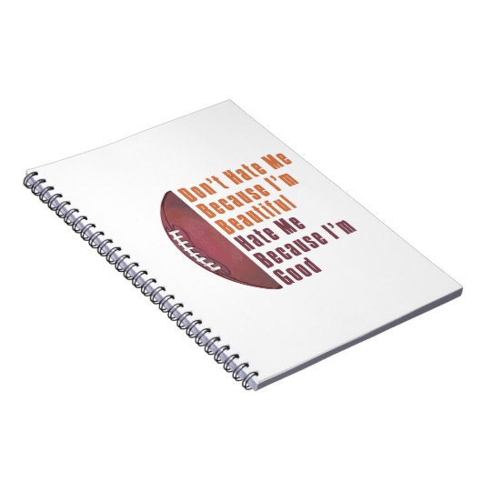 Im Beauful Im Good Football Notitieboek (Rechterzijde)