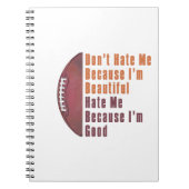 Im Beauful Im Good Football Notitieboek (Voorkant)