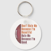 Im Beauful Im Good Football Sleutelhanger (Voorkant)