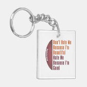 Im Beauful Im Good Football Sleutelhanger (Voorkant Links)