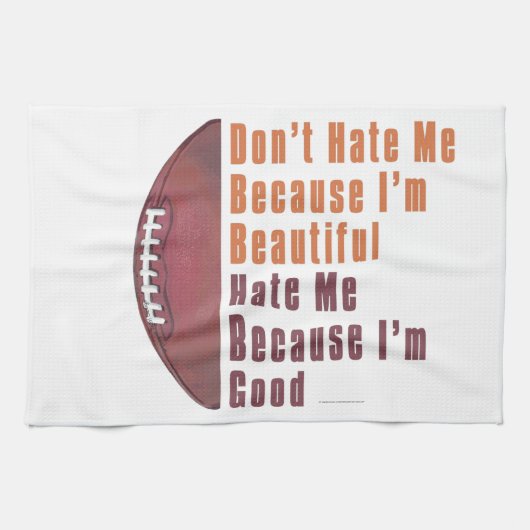 Im Beauful Im Good Football Theedoek (Horizontaal)