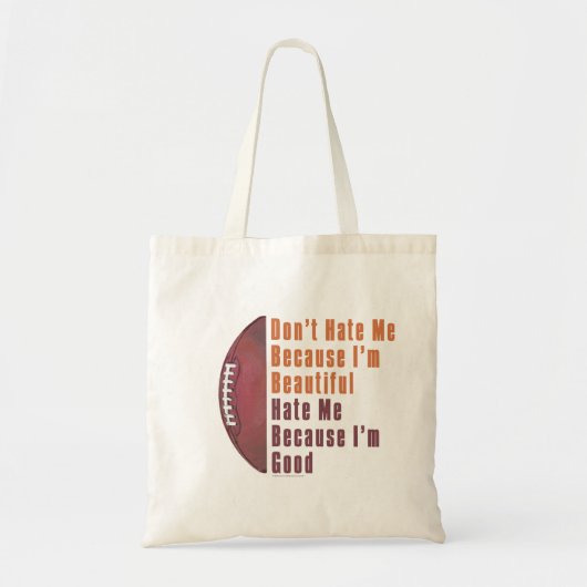 Im Beauful Im Good Football Tote Bag (Voorkant)