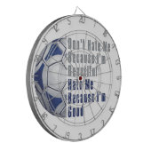 Im Beauful Im Good Futbal Dartbord (Voorkant Links)