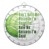 Im Beauful Im Good Tennis Ball Dartbord (Voorkant)