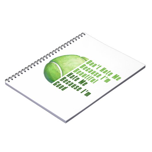 Im Beauful Im Good Tennis Ball Notitieboek (Linkerzijde)