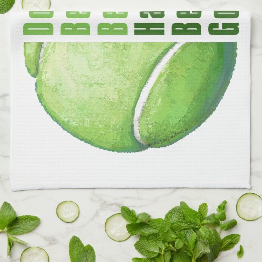 Im Beauful Im Good Tennis Ball Theedoek (Gevouwen)