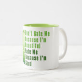 Im Beauful Im Good Tennis Ball Tweekleurige Koffiemok (Voorkant rechts)