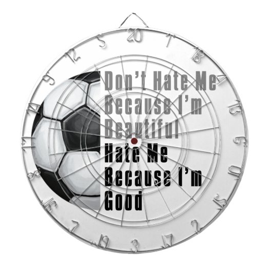 Im Beauful Im Good Voetbal Dartbord (Voorkant)