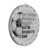Im Beauful Im Good Voetbal Dartbord (Voorkant Links)