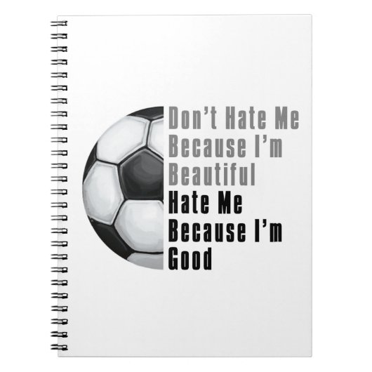 Im Beauful Im Good Voetbal Notitieboek (Voorkant)