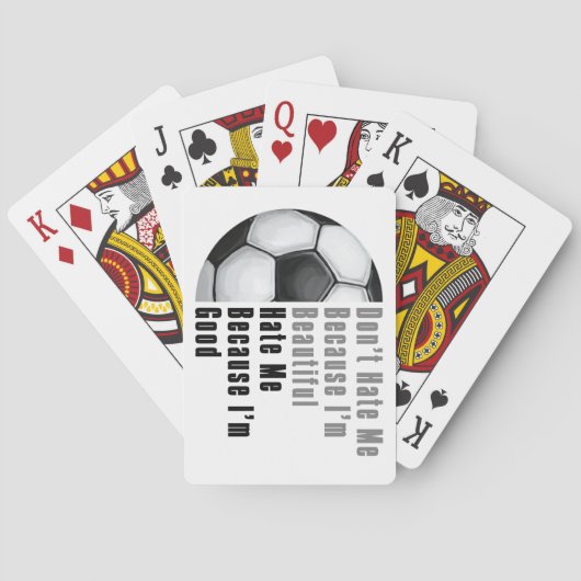 Im Beauful Im Good Voetbal Pokerkaarten (Achterkant)