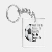 Im Beauful Im Good Voetbal Sleutelhanger (Voorkant Links)