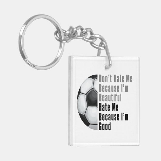 Im Beauful Im Good Voetbal Sleutelhanger (Voorkant Links)