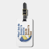 Im Beauful Im Good Volleyball Bagagelabel (Voorkant verticaal)