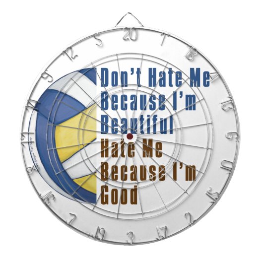 Im Beauful Im Good Volleyball Dartbord (Voorkant)