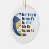 Im Beauful Im Good Volleyball Keramisch Ornament (Rechts)