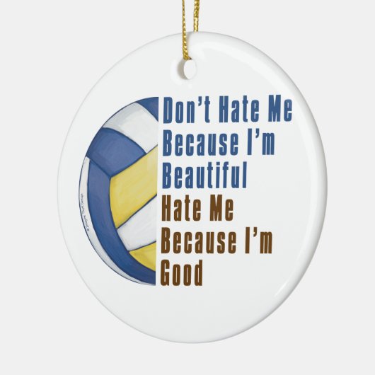 Im Beauful Im Good Volleyball Keramisch Ornament (Links)
