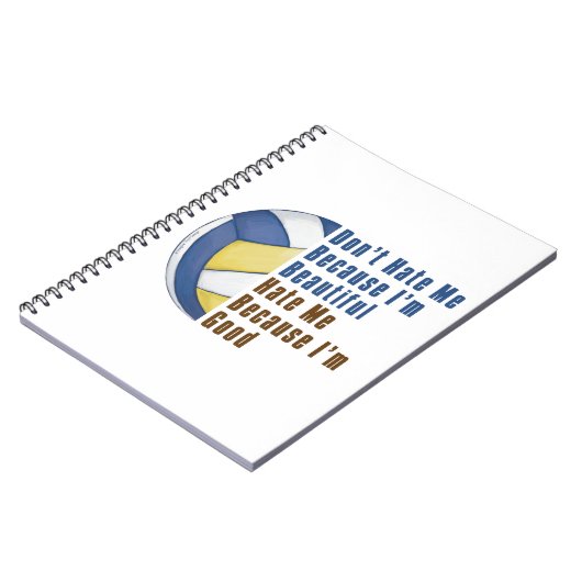 Im Beauful Im Good Volleyball Notitieboek (Linkerzijde)