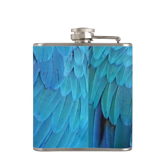 I'm blue - cool feather design  heupfles (Achterkant)