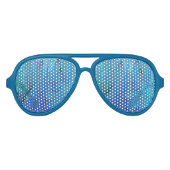 I'm blue - Macaw feathers Aviator Zonnebril (Voorkant)