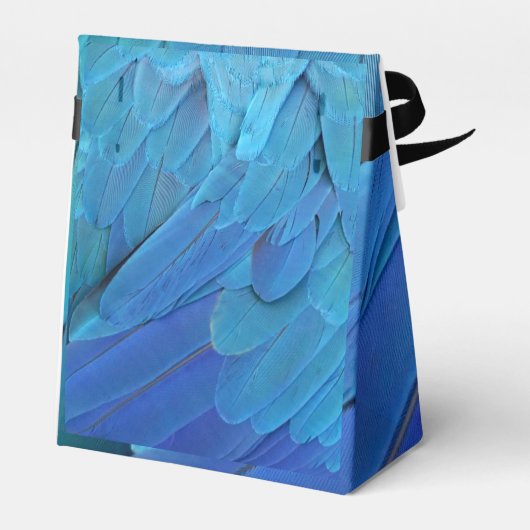 I'm blue - Macaw feathers Bedankdoosjes (Achterkant)