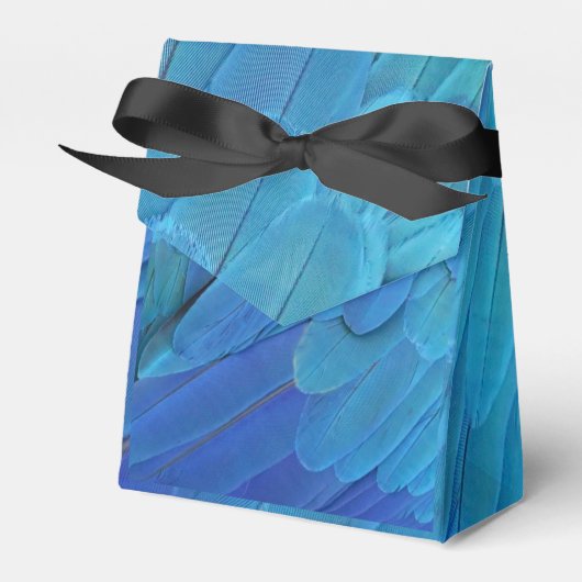I'm blue - Macaw feathers Bedankdoosjes (Voorkant Zijde)