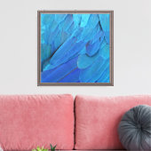 I'm blue - Macaw feathers Canvas Afdruk (Insitu (Woonkamer))
