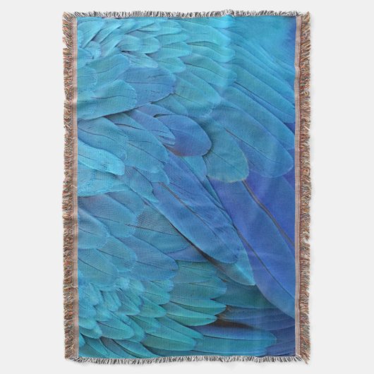 I'm blue - Macaw feathers Deken (Voorkant Verticaal)