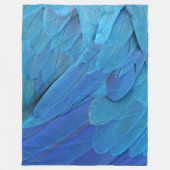 I'm blue - Macaw feathers Fleece Deken (Voorkant)