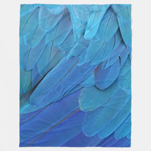 I'm blue - Macaw feathers Fleece Deken (Voorkant)