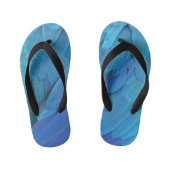 I'm blue - Macaw feathers Kinder Teenslippers (Voetbed)