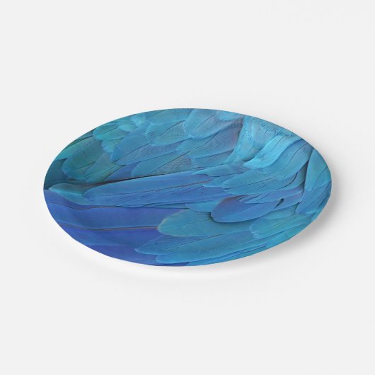 I'm blue - Macaw feathers Papieren Bordje (Gekanteld)