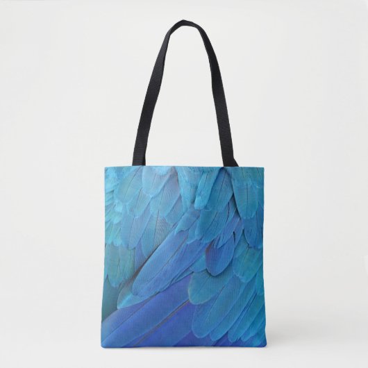 I'm blue - Macaw feathers Tote Bag (Voorkant)