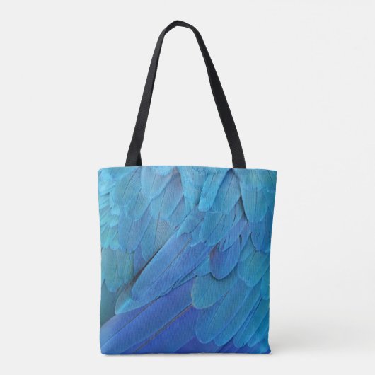 I'm blue - Macaw feathers Tote Bag (Achterkant)