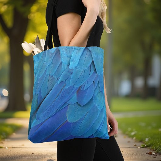 I'm blue - Macaw feathers Tote Bag