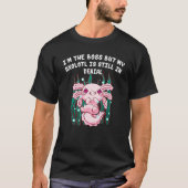 Im Boss, maar mijn Axolotl is in Denial Salamander T-shirt (Voorkant)