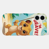 "I'm Brave!" with a Cute Puppy Case-Mate iPhone Case (Achterkant (horizontaal))