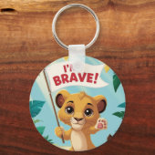 "I'm Brave!" with a Cute Puppy Sleutelhanger (Voorkant)