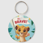 "I'm Brave!" with a Cute Puppy Sleutelhanger (Achterkant)