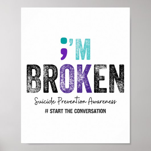 I'm Broken I'm Ok Suicide Prevention 2024 Poster (Voorkant)