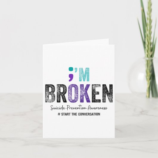 IM Broken IM OK Zelfmoordpreventie 2024 Kaart (Voorkant)