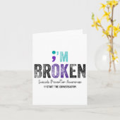 IM Broken IM OK Zelfmoordpreventie 2024 Kaart (Gele Bloem)