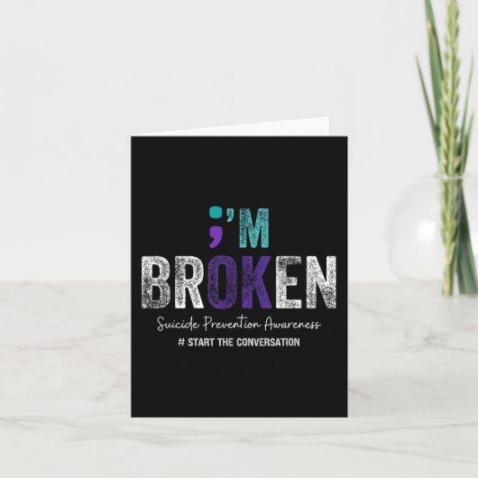 IM Broken IM OK Zelfmoordpreventie 2024 Kaart (Voorkant)