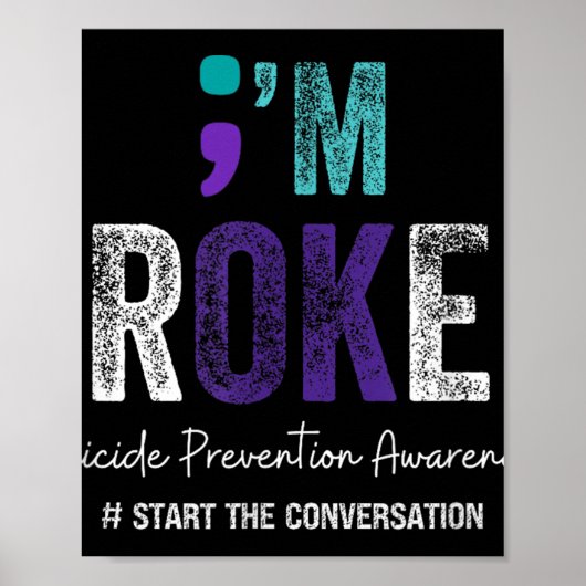 IM Broken IM OK Zelfmoordpreventie 2024 Poster (Voorkant)