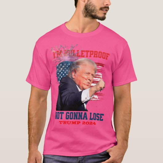 Im Bulletproof gaat Trump 2024 niet verliezen T-shirt (Voorkant)