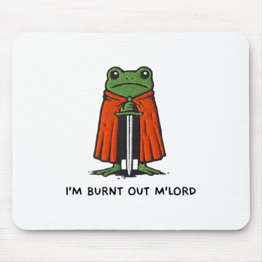 I'm Burnt Out M'lord Funny Knight Frog Meme Boys M Muismat (Voorkant)