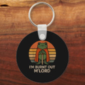 I'm Burnt Out My Lord Funny Medieval Frog Meme Art Sleutelhanger (Voorkant)
