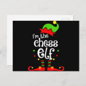 im chess elf xmas familie vriend kerstcadeau aankondigingskaart (Voorkant / Achterkant)