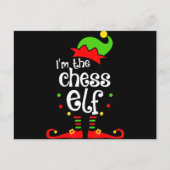 im chess elf xmas familie vriend kerstcadeau aankondigingskaart (Voorkant)
